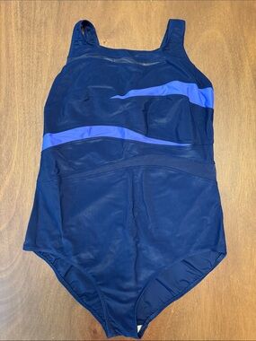 Christina Navy One-Piece Swimsuit with Royal Blue Accent